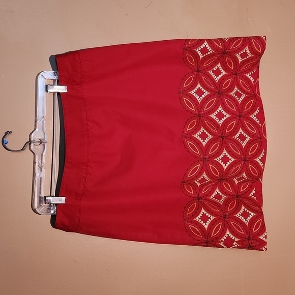 Talbot Red Skirt with Embellishments - Picture 2 of 4